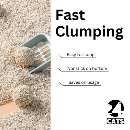 24 CATS Pea Husks Natural Tofu Cat Litter 9KG/19.8lbs - Carbon/Quick Clumping, Odor Control & Dust Free