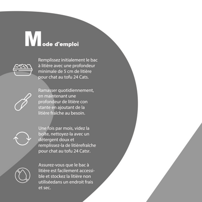 24 CATS Pea Husks Natural Tofu Cat Litter 9KG/19.8lbs - Carbon/Quick Clumping, Odor Control & Dust Free