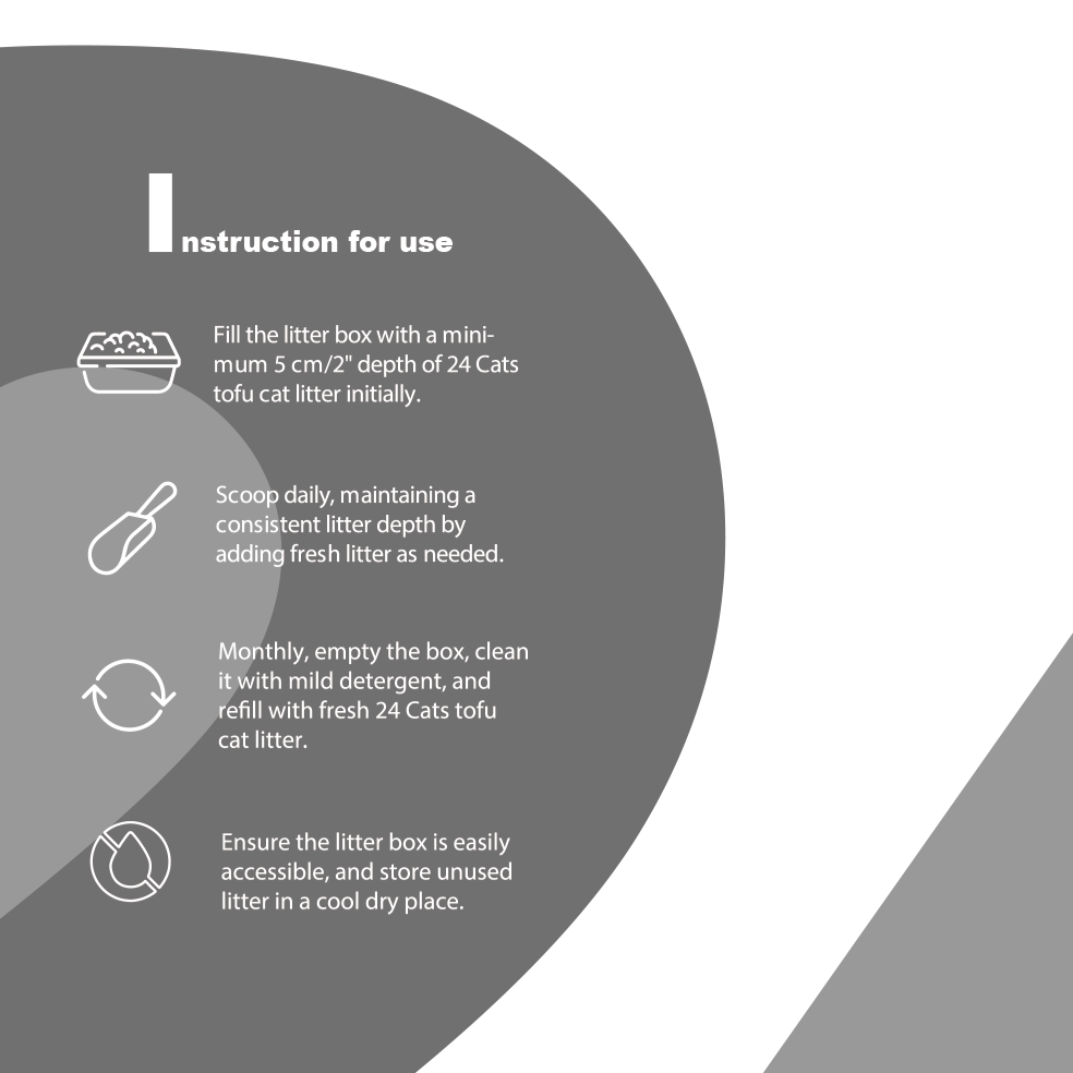 24 CATS Pea Husks Natural Tofu Cat Litter 9KG/19.8lbs - Carbon/Quick Clumping, Odor Control & Dust Free